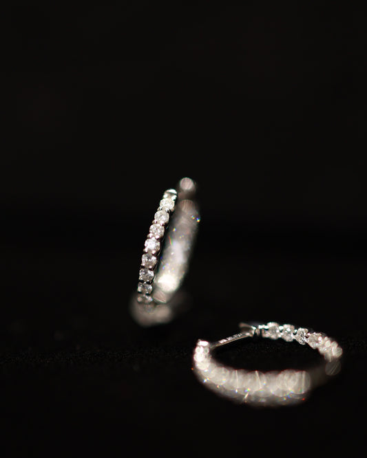 Shadowflare 18KW Diamond Hoops Earrings