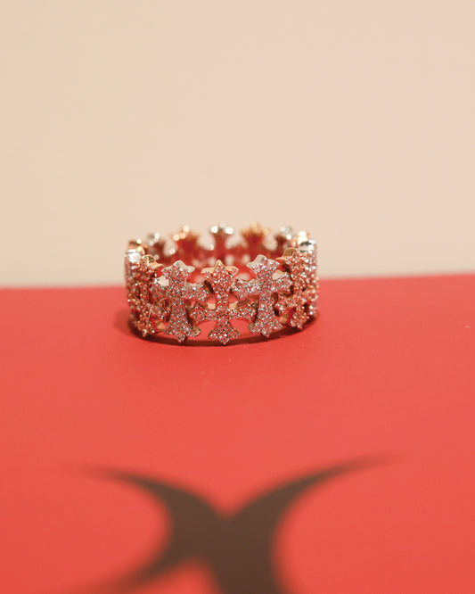 Hallow queen 18KWR Diamond Ring