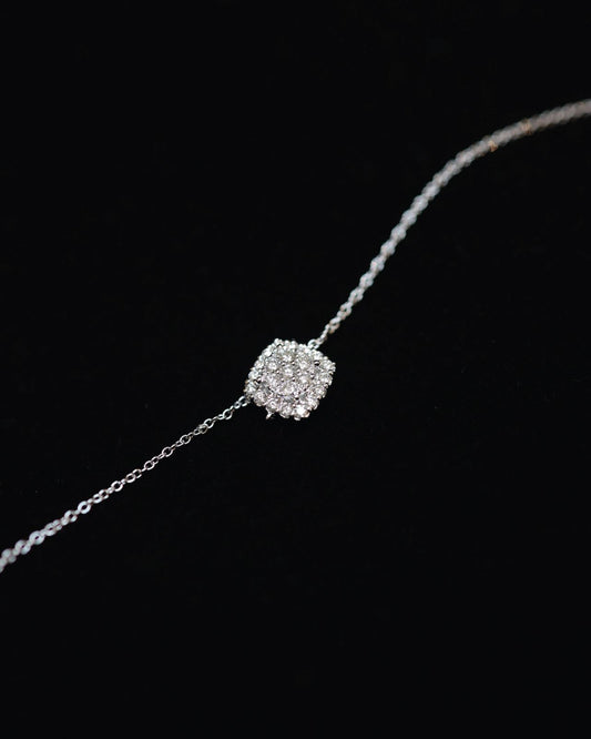 Squaremetry 18KW Diamond Bracelet