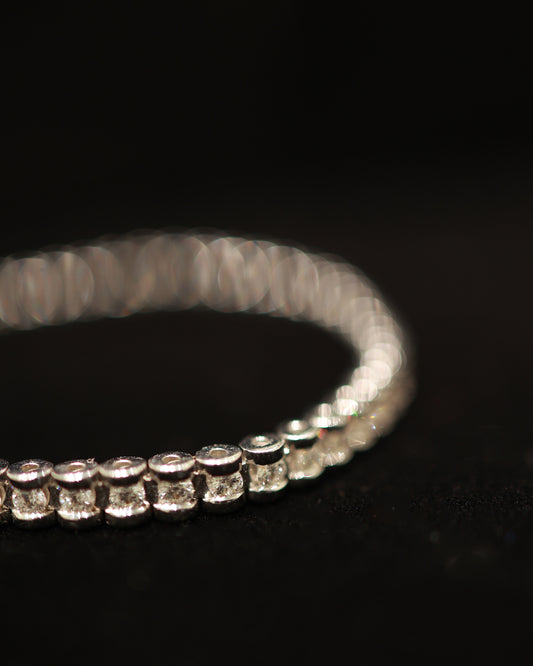 Halo 18KW Diamond Tennis Bracelet