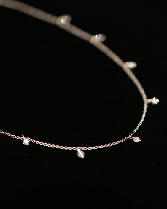 Softly Shining Star 18KR Diamond Necklace