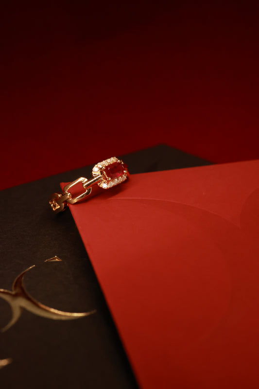 Scarlet 18KR Ruby Diamond Ring