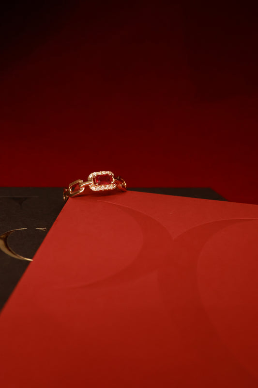 Scarlet 18KR Ruby Diamond Ring