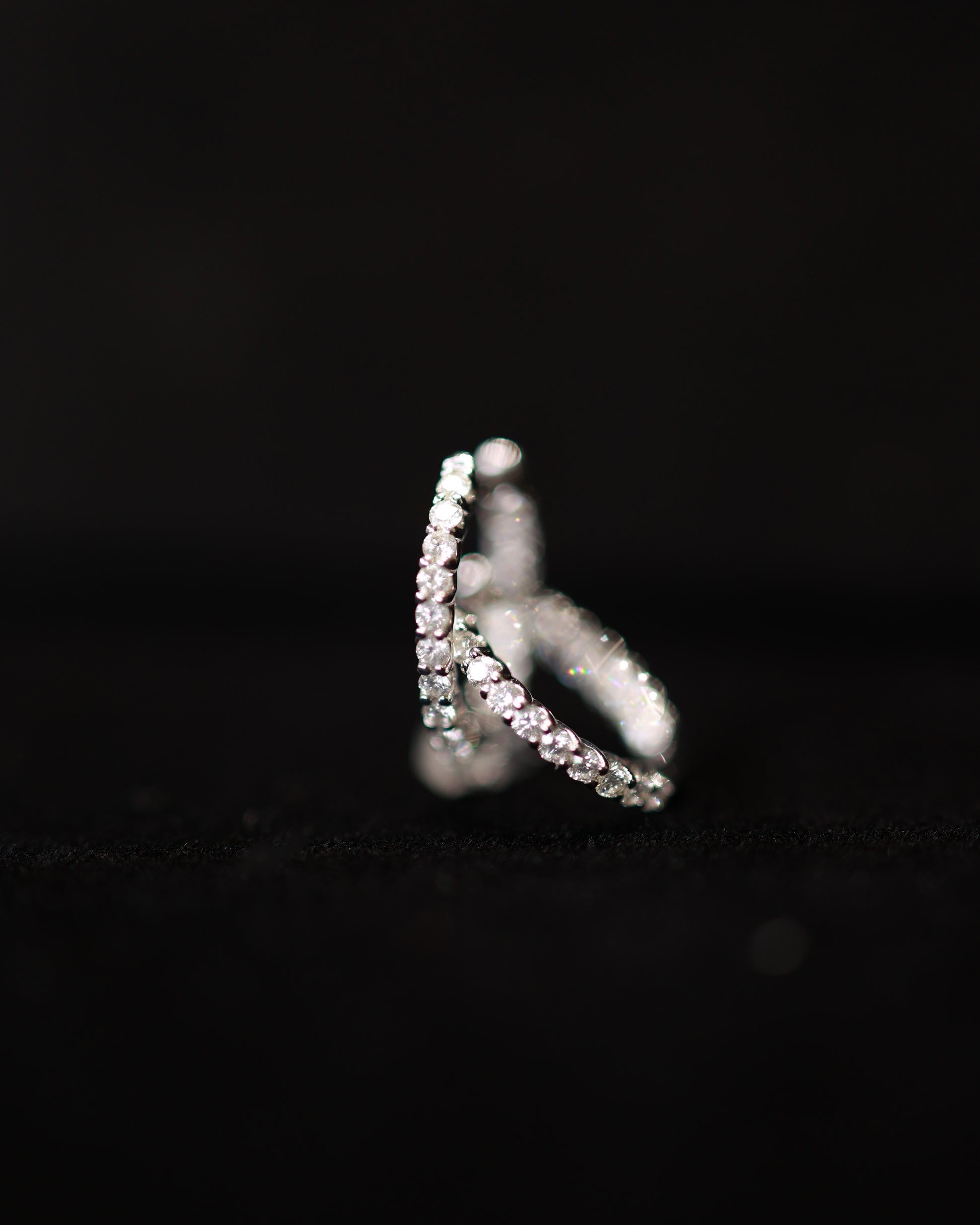 Shadowflare 18KW Diamond Hoops Earrings