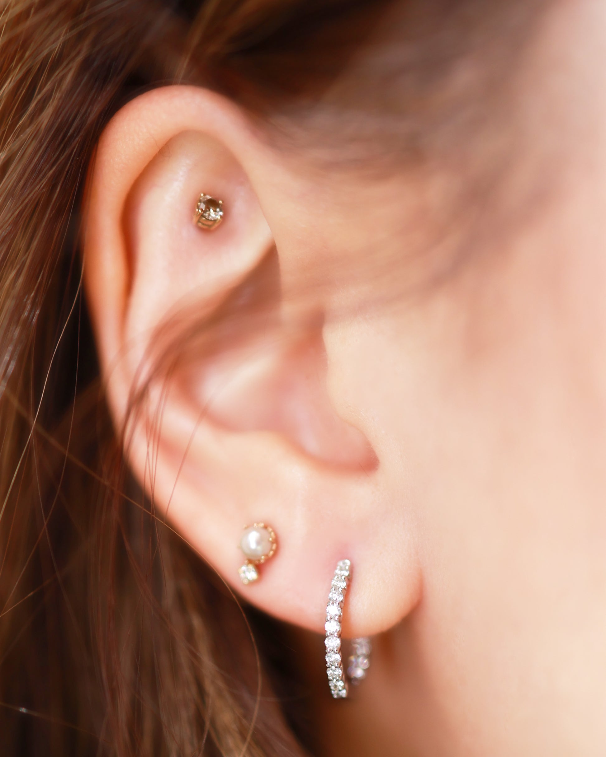 Shadowflare 18KW Diamond Hoops Earrings