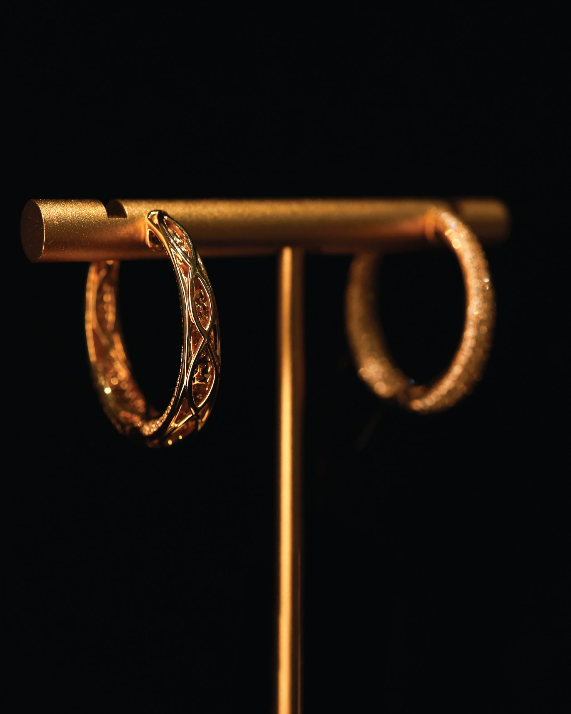 Wish 18KY Diamond Hoops Earrings