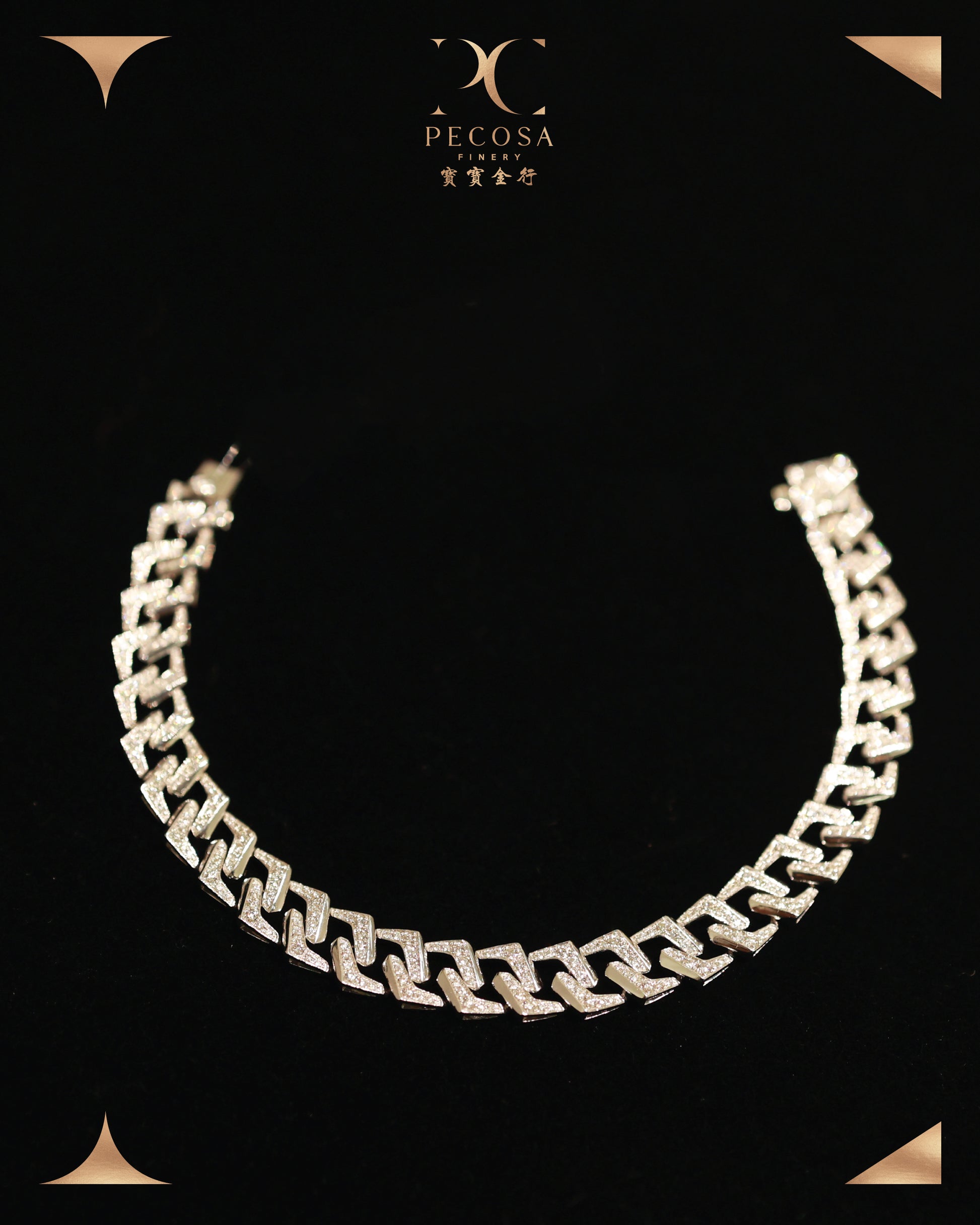 Fourteen 18KW Diamond Bracelet