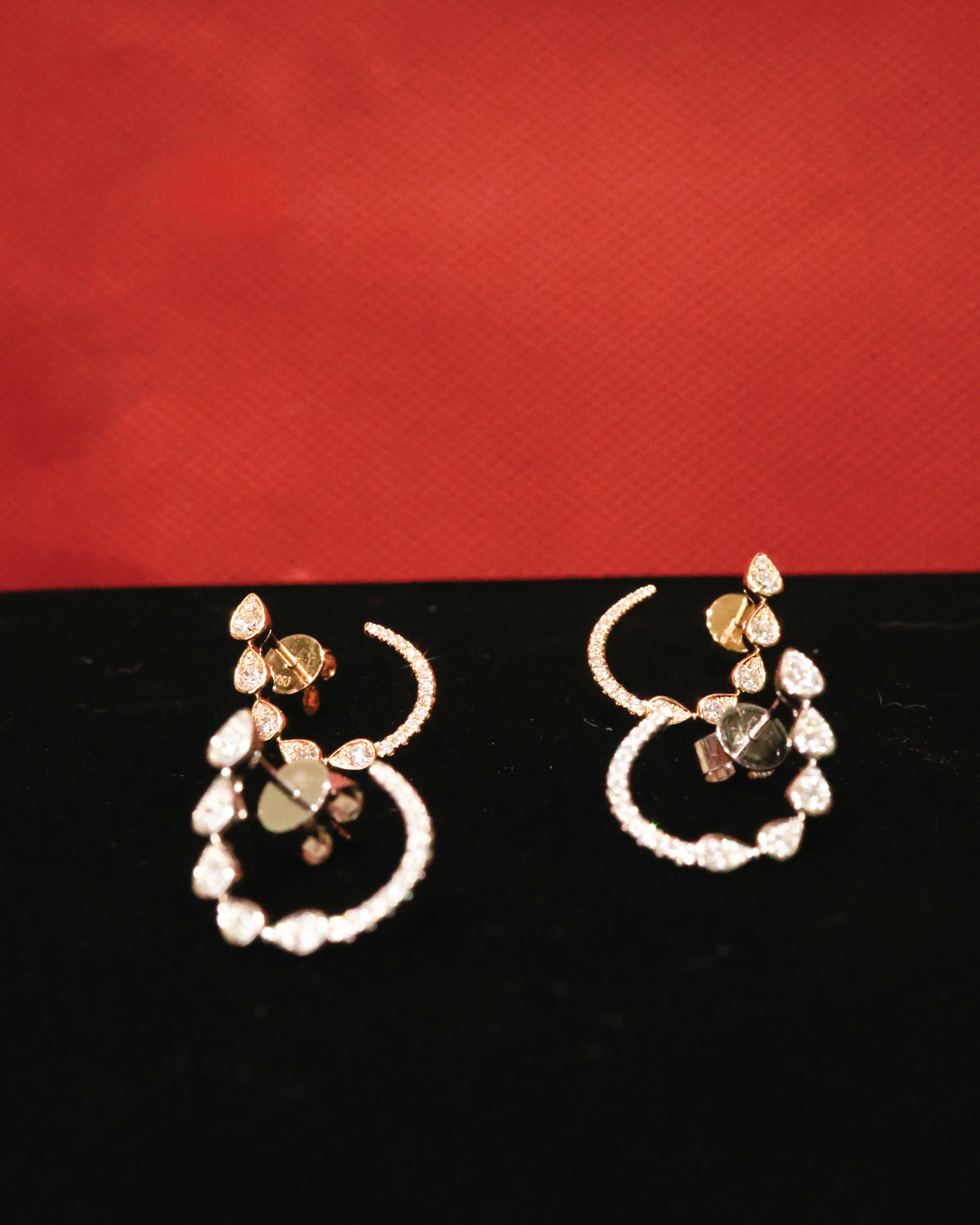 Tears 18KY Diamond Earrings