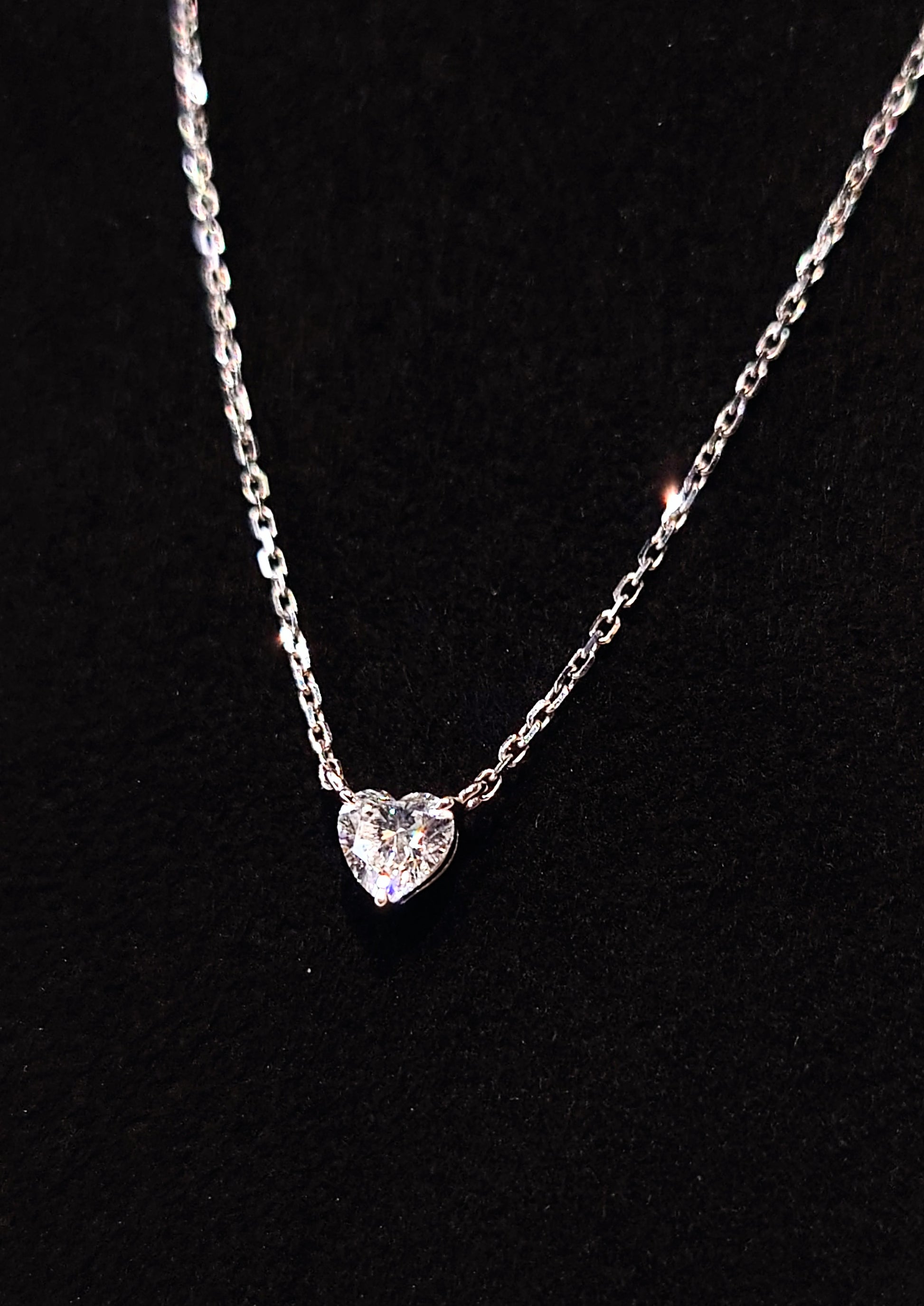 Flawless Heart 18KW Diamond Necklace
