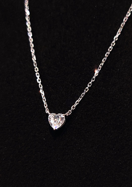 Flawless Heart 18KW Diamond Necklace