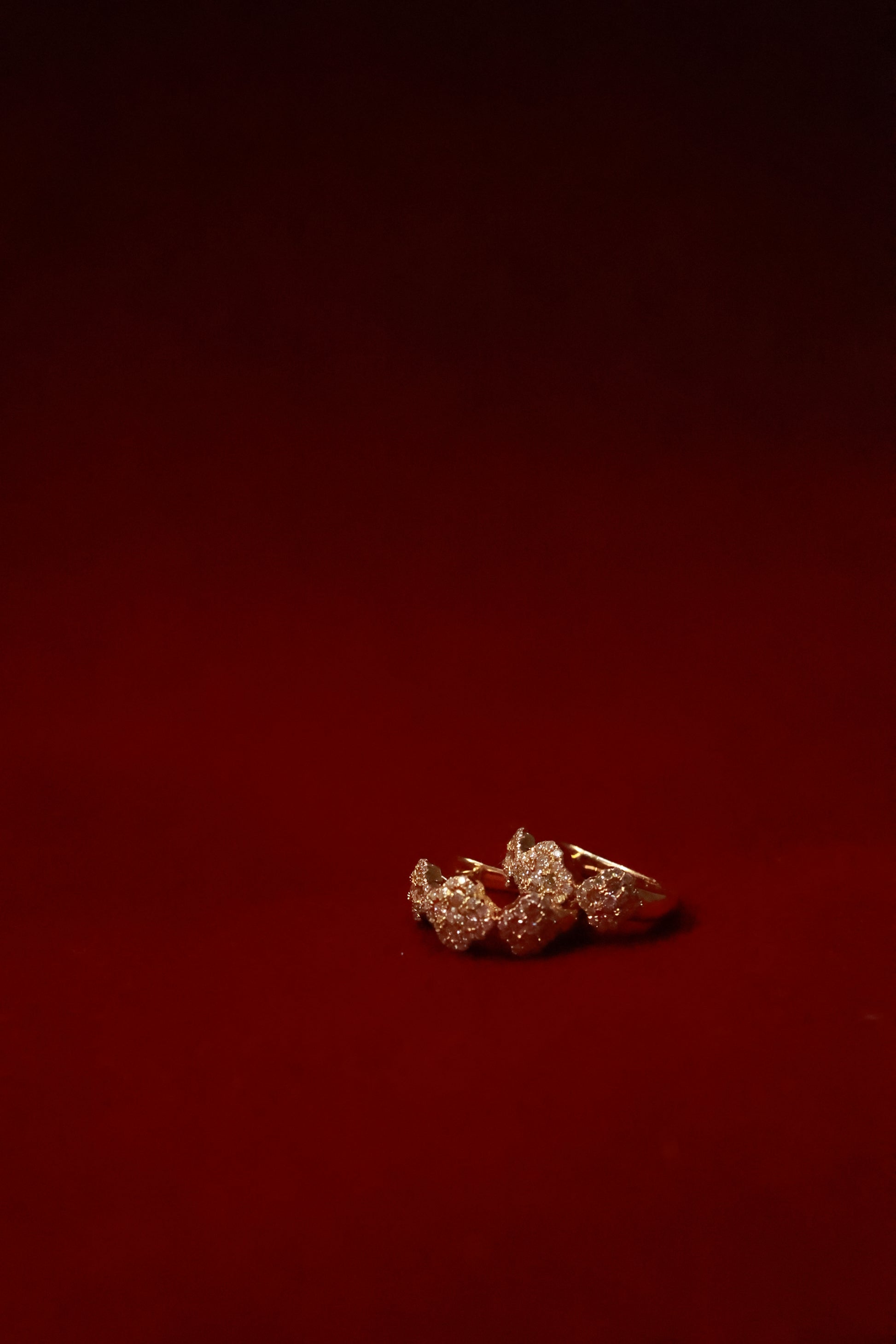 Peony 18KR Diamond Earrings