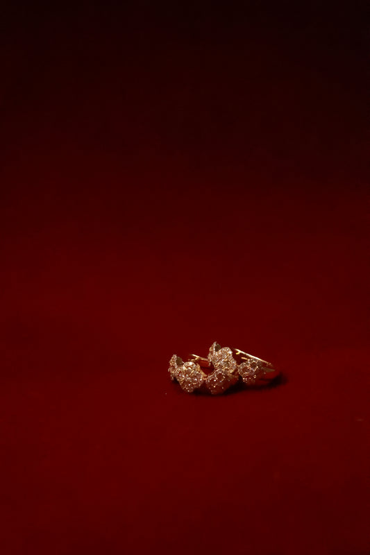 Peony 18KR Diamond Earrings