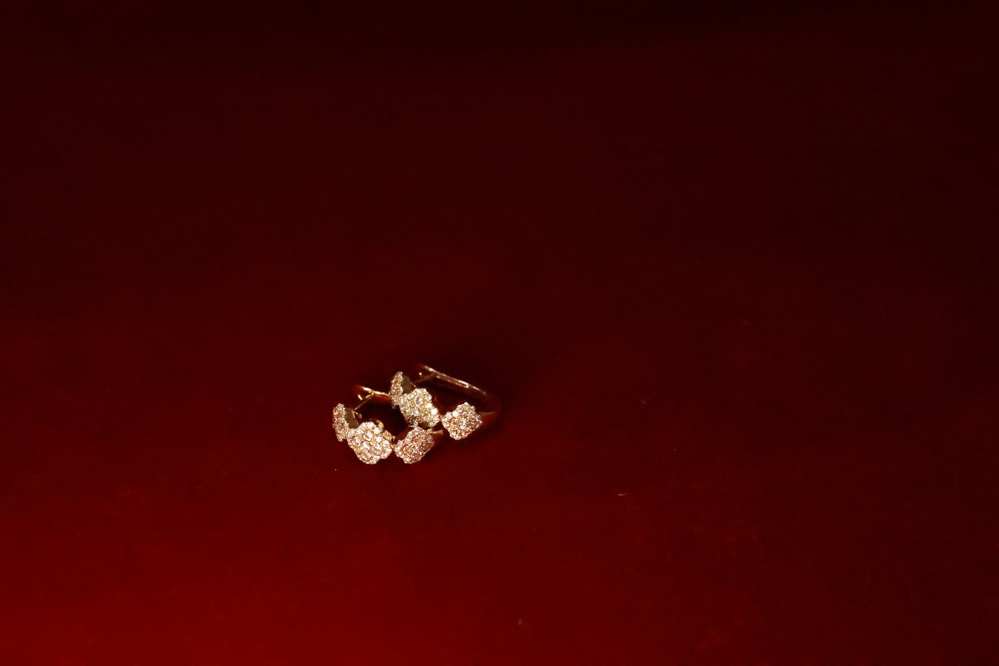 Peony 18KR Diamond Earrings