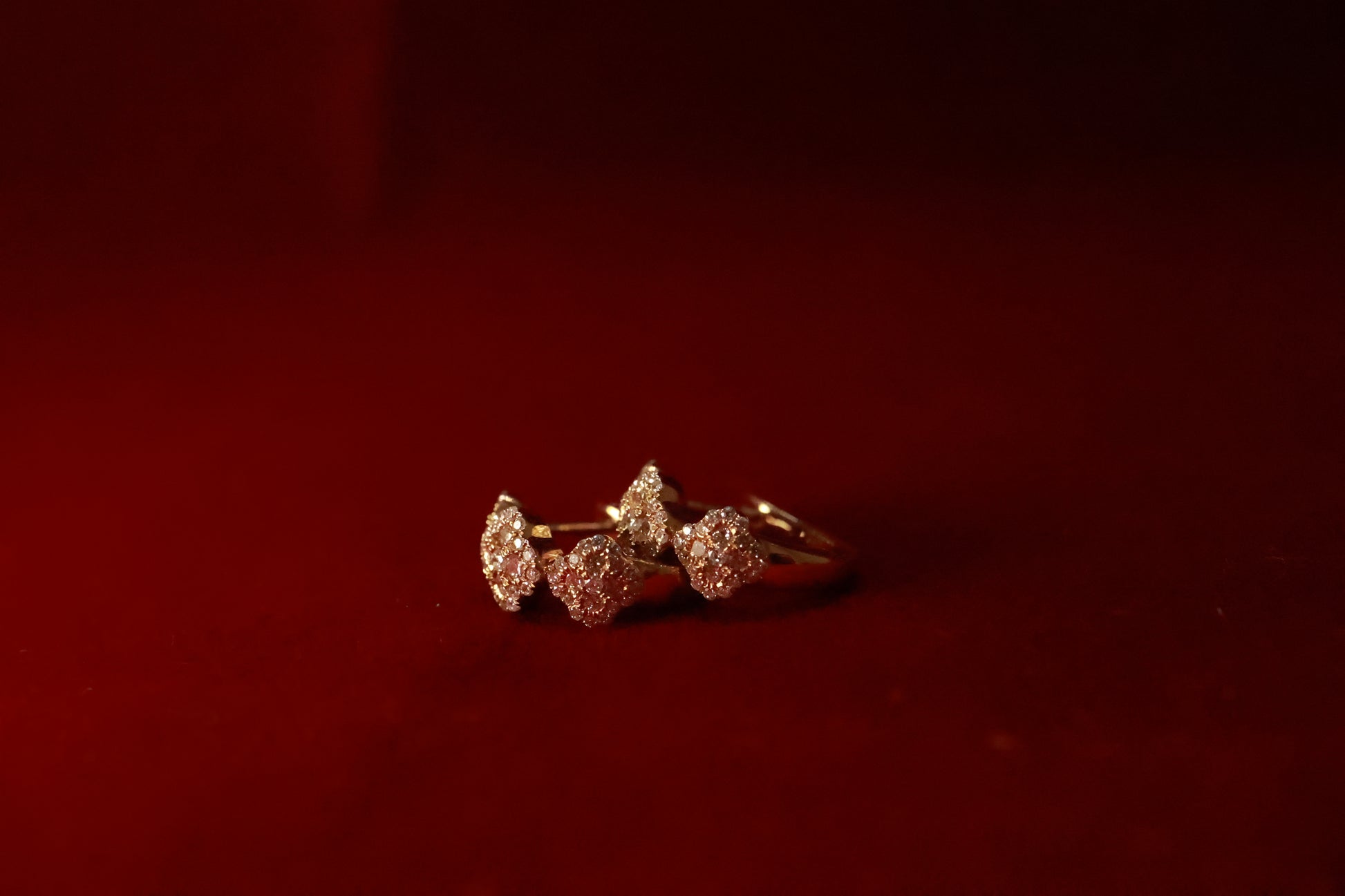 Peony 18KR Diamond Earrings