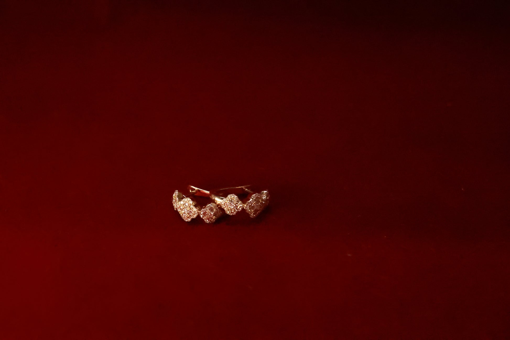 Peony 18KR Diamond Earrings