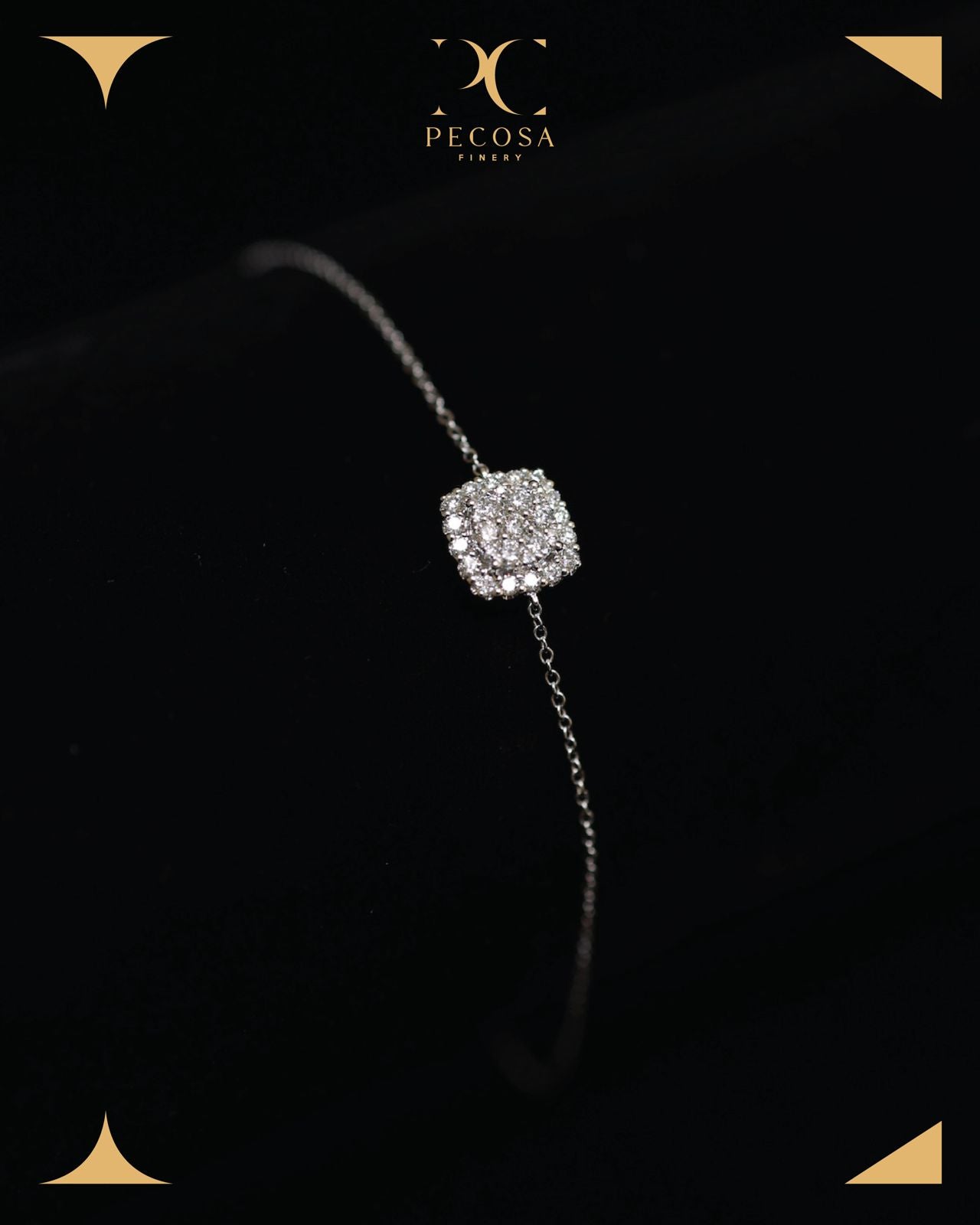 Squaremetry 18KW Diamond Bracelet