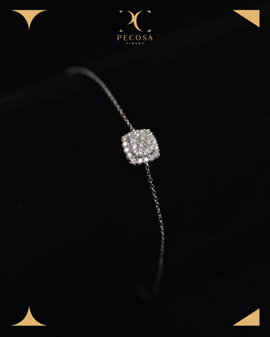 Squaremetry 18KW Diamond Bracelet