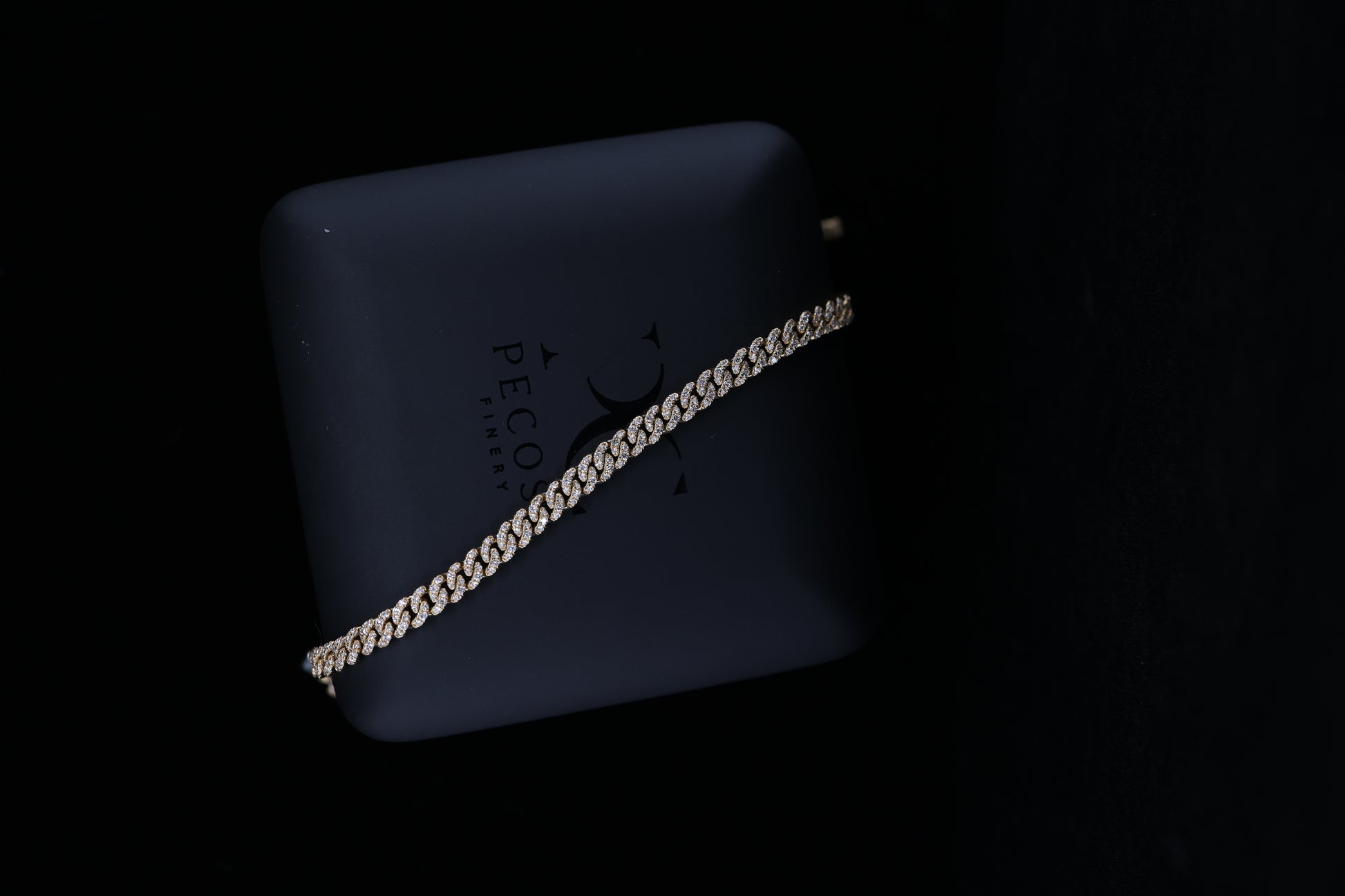 Cuban Chain 18KY Diamond Bracelets