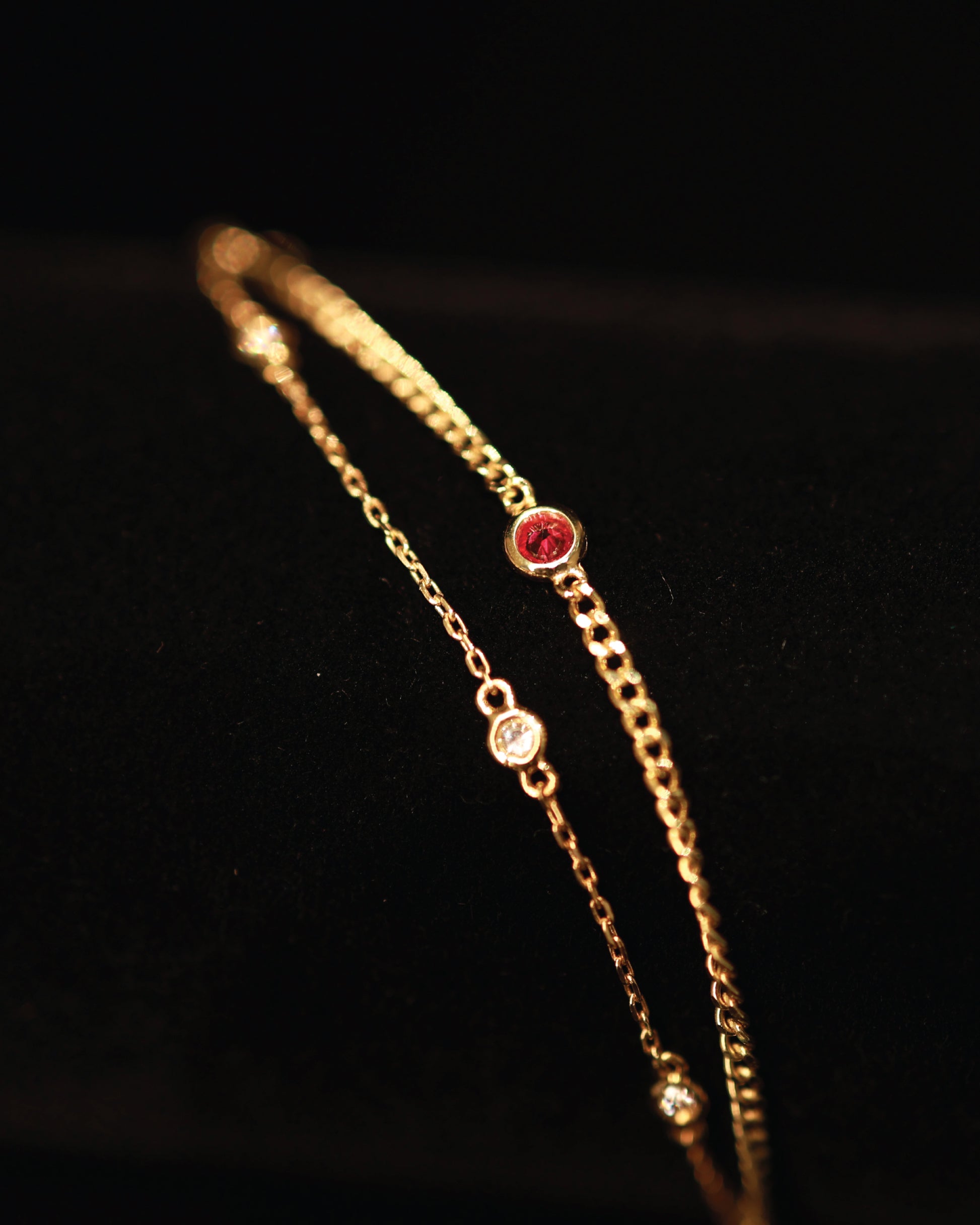 Cherry 18KY Ruby & Diamond Bracelet