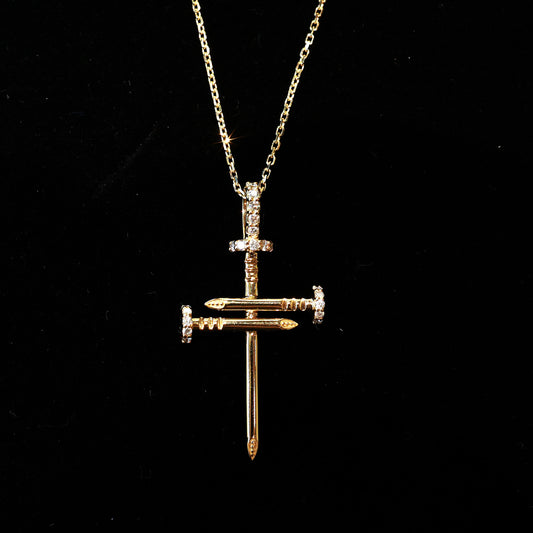 Cross 18KW Diamond Necklace