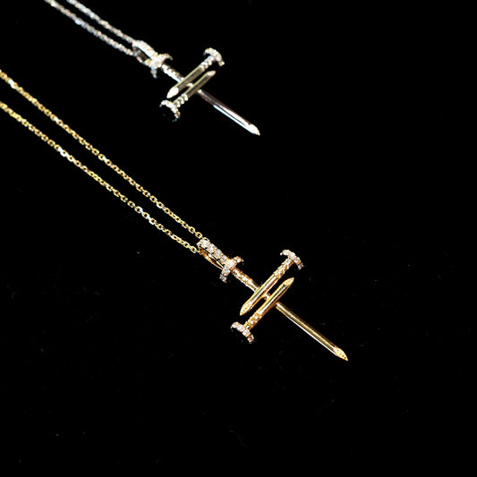 Cross 18KW Diamond Necklace