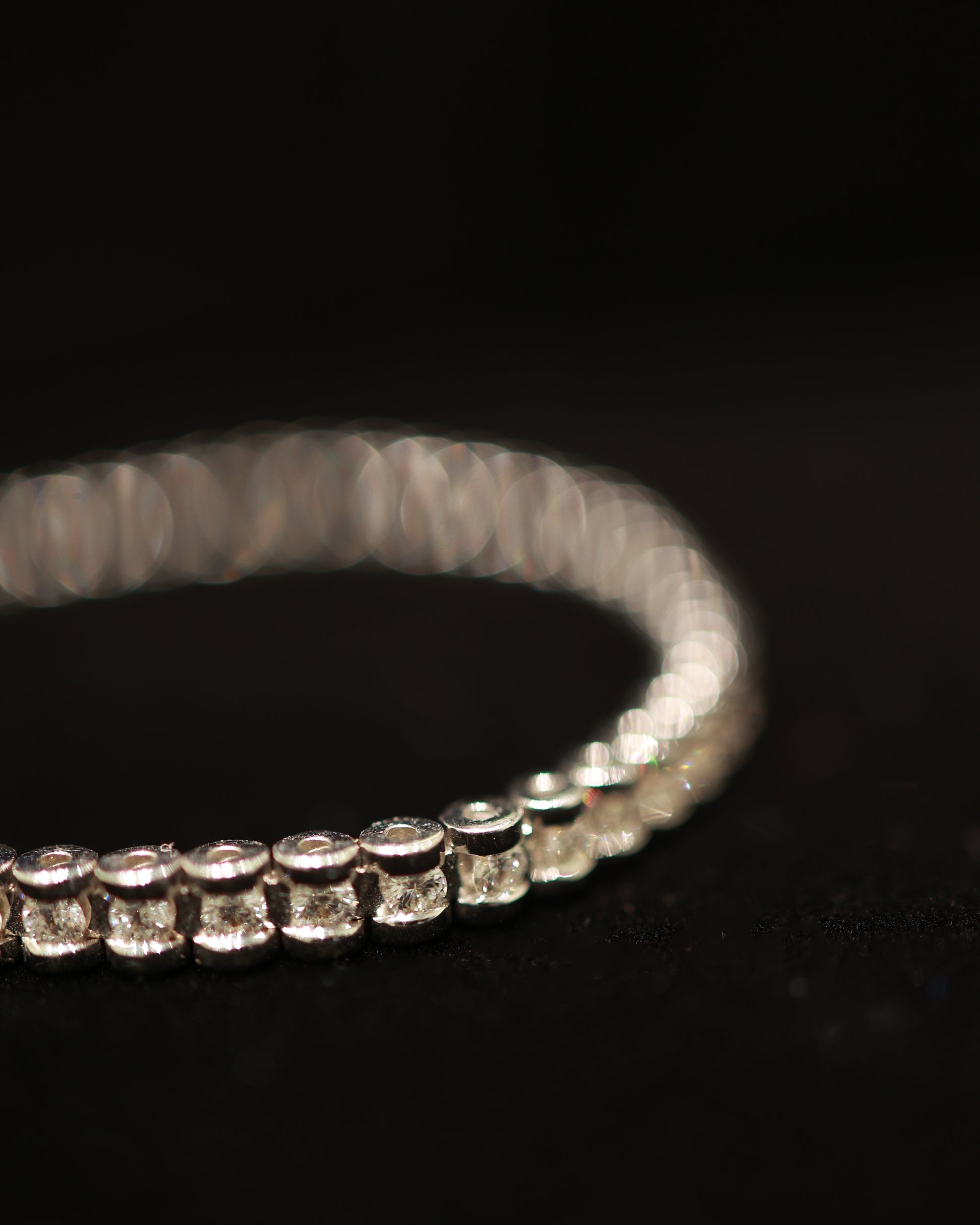 Halo 18KW Diamond Tennis Bracelet
