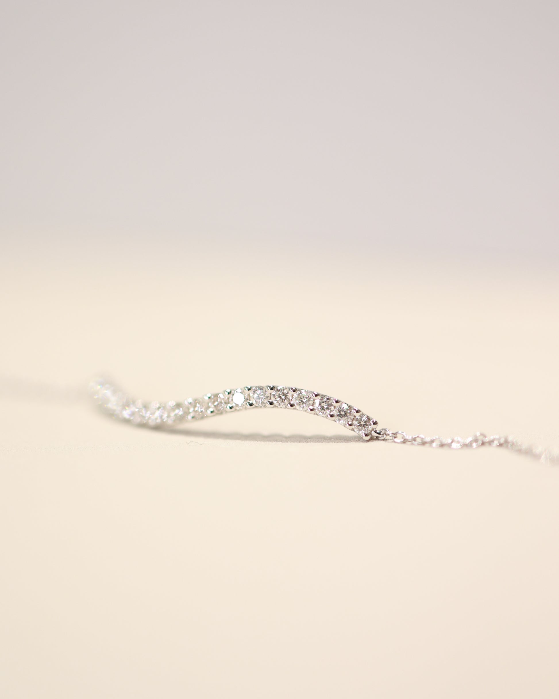 Wave 18KW Diamond Bracelet