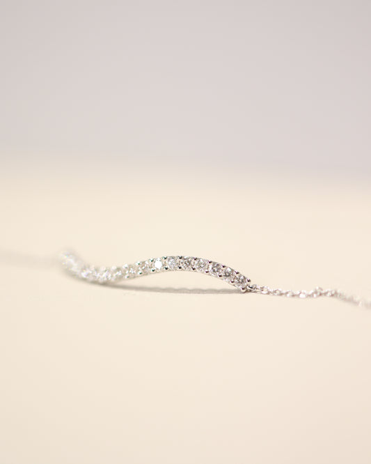 Wave 18KW Diamond Bracelet
