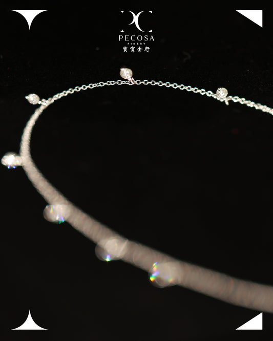Softly Shining Star 18KR Diamond Necklace