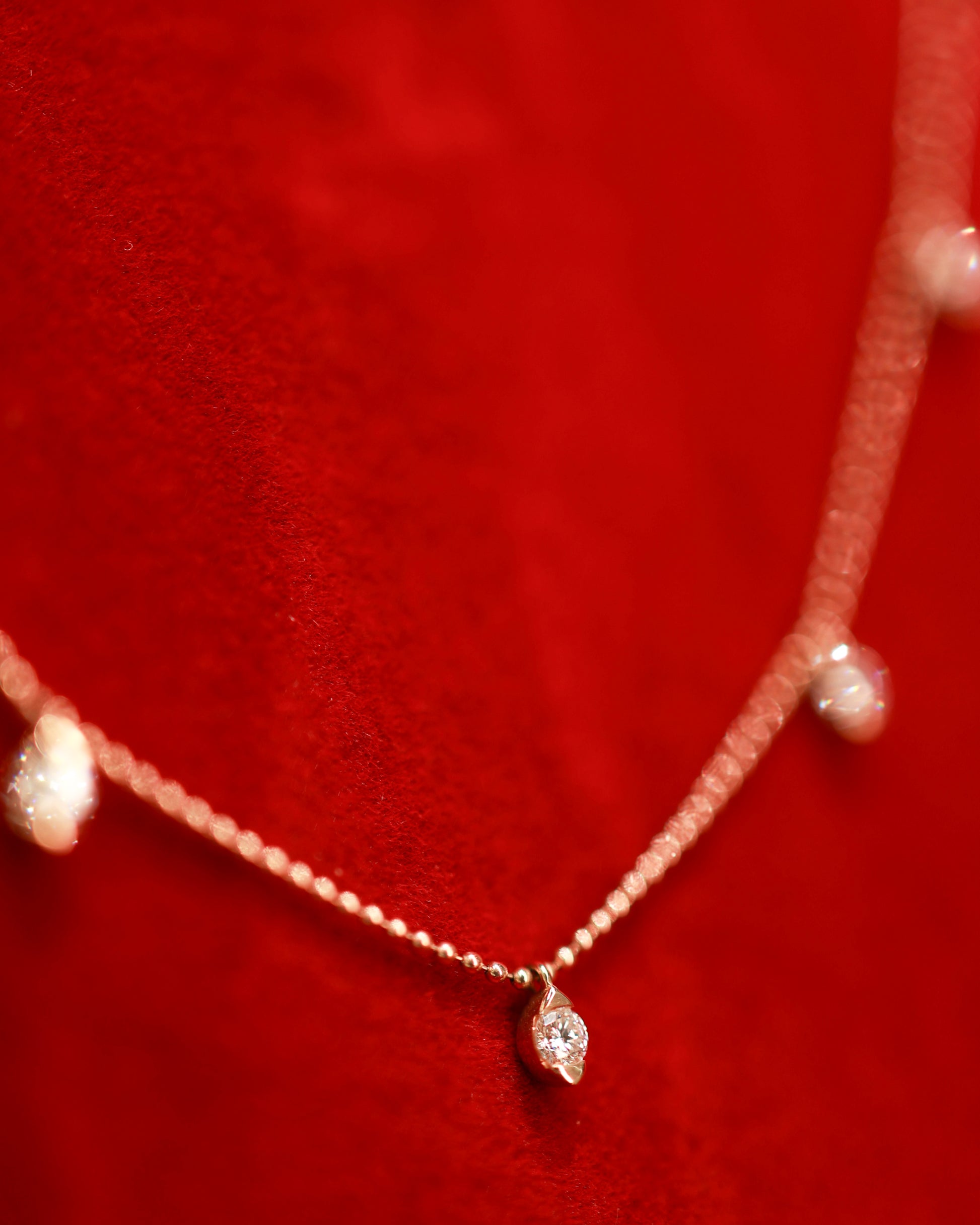 Softly Shining Star 18KR Diamond Necklace